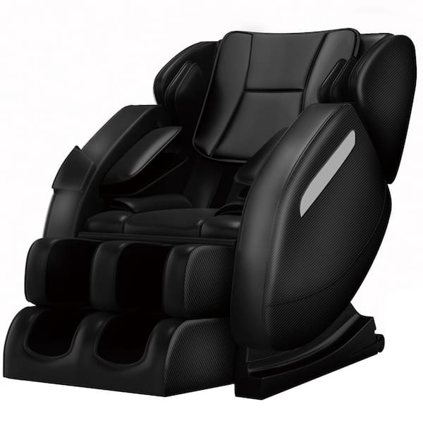 REAL RELAX Favor-MM350 Black Recliner w/ Zero Gravity Full Body Air Pressure, Bluetooth, Heat, Foot Roller Massage Chair