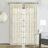 Habitat Limoges Ivory Polyester Lace 55 in. W x 63 in. L Rod Pocket in.door  Sheer Curtain. (Sin.gle Panel) 72147008-586727 - The Home Depot