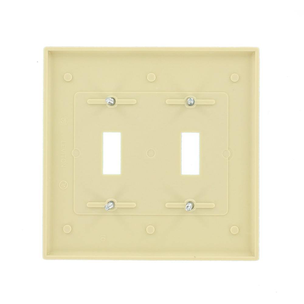 Ivory Midway 2-Gang Toggle Device Wall Plate