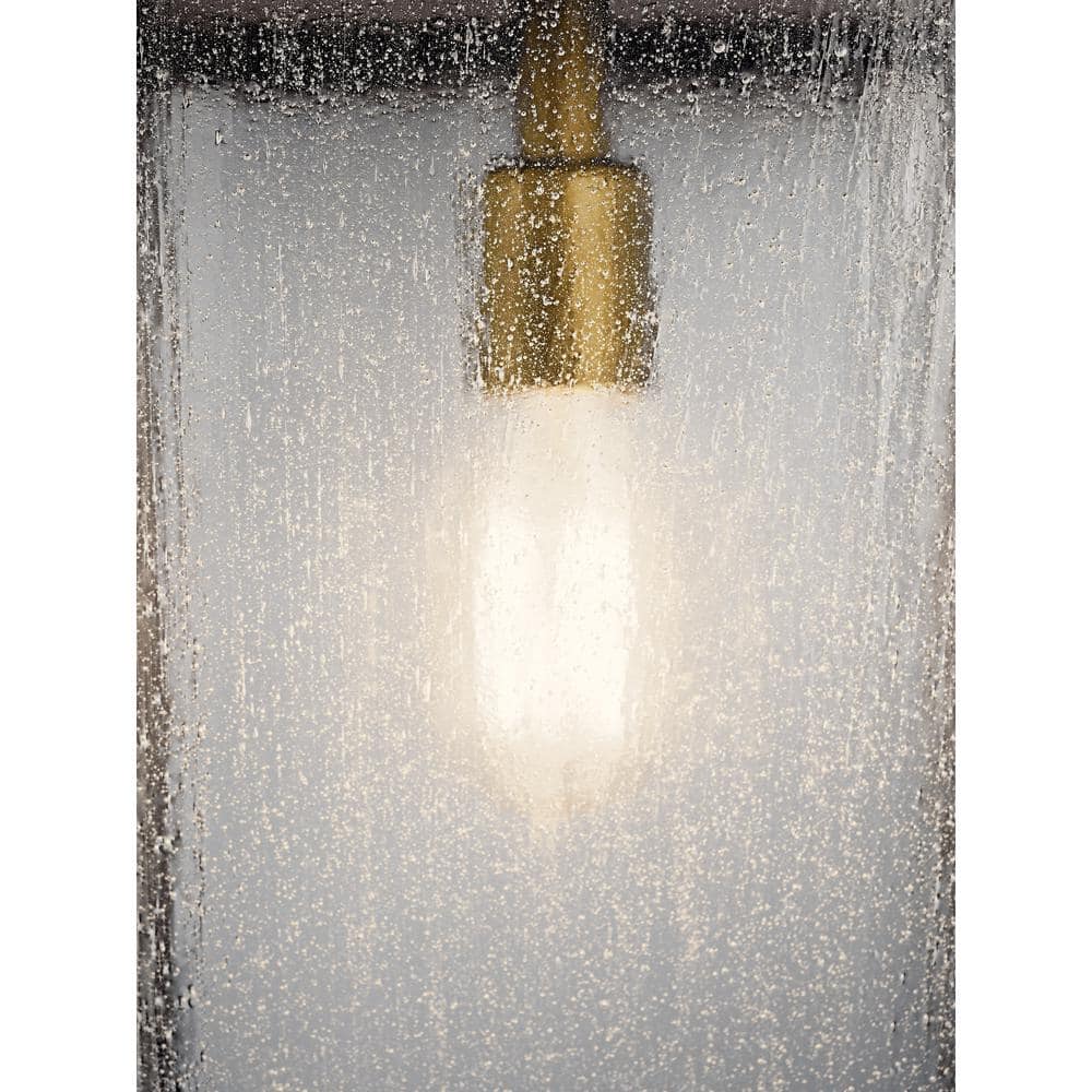 Lahden 16.75" Distressed Bronze Outdoor Wall Lantern with Clear Glass