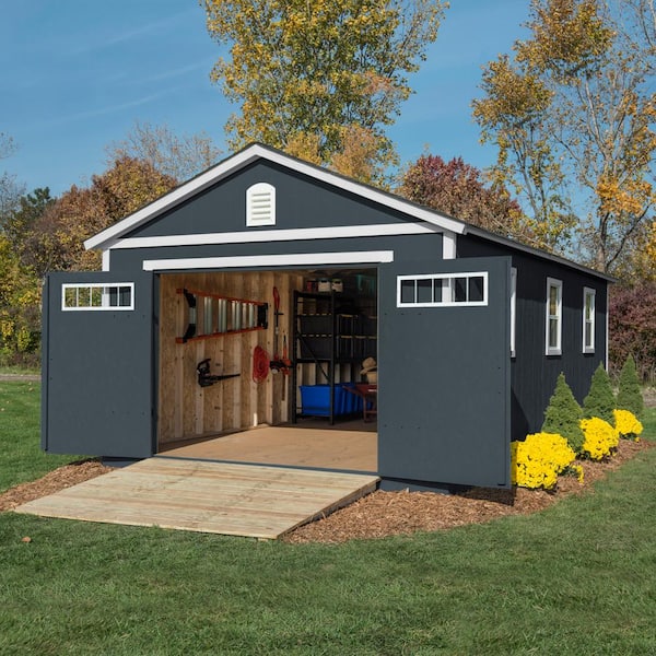 Handy Home Products Manhattan 12 ft. x 24 ft. Garage Wood Storage Shed (288  sq. ft) 19593-8 - The Home Depot