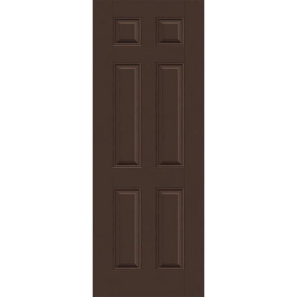 Steves & Sons Regency 36 in. x 96 in. Universal Handing 6 Panel Chestnut Stain Mahogany Fiberglass Front Door Slab