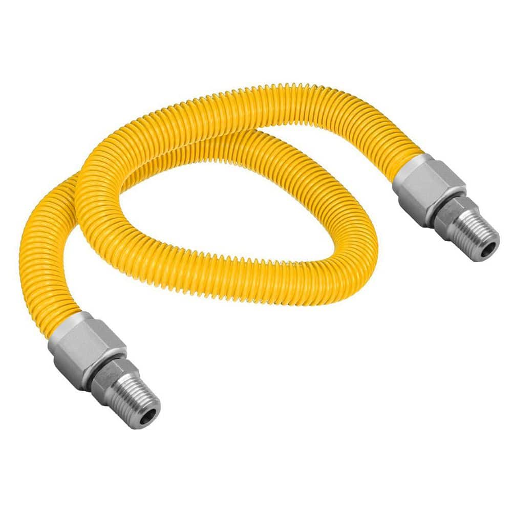 30 in. Gas Connector with Fittings, Yellow Coated Gas Connector, 1/2 in. OD, 1/2 in. MIP x 1/2 in. MIP Connection price history on PriceWatchPro