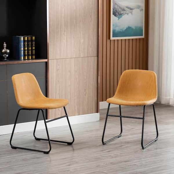 Tan leather 2025 kitchen chairs