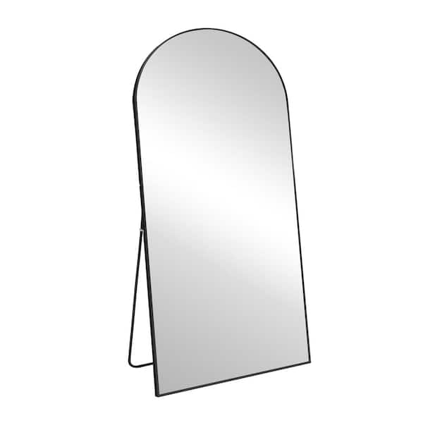 Seafuloy 31 in. W x 71 in. H Standing Mirror Floor Mirror Full Length with Aluminum Alloy Frame Big Oversize Mirror, Black