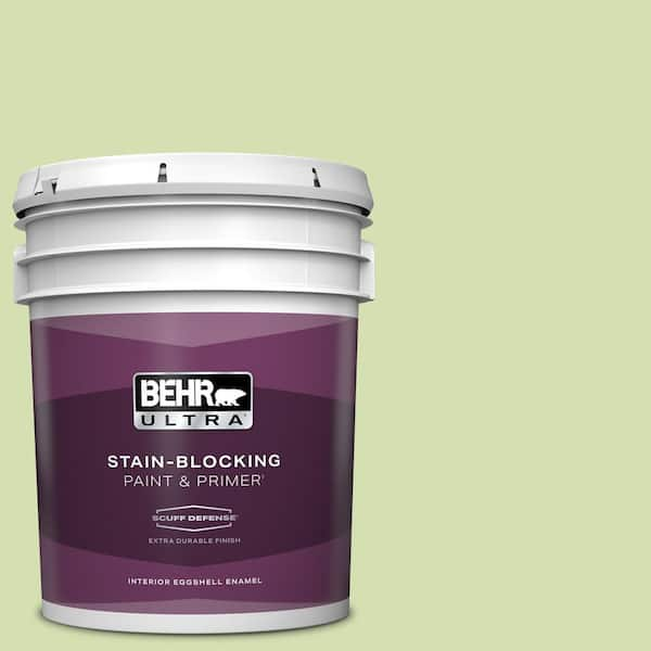 BEHR ULTRA 5 gal. #420C-3 Celery Bunch Extra Durable Eggshell Enamel Interior Paint & Primer