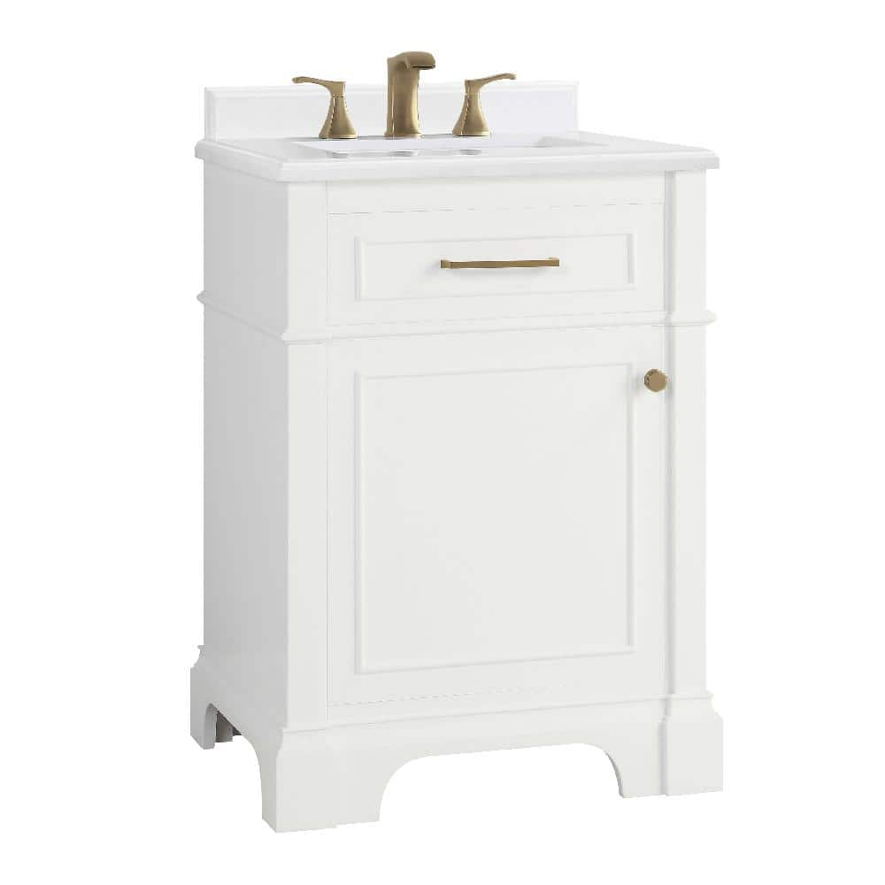 Home Decorators Collection Melpark 24 In W X 20 In D Bath Vanity In   Home Decorators Collection Bathroom Vanities With Tops Melpark 24w 64 1000 