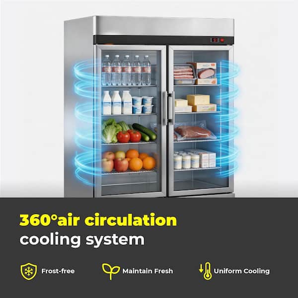 Karl home 45 Cu. Ft. Stainless Steel Commercial Refrigerator in