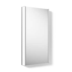 Maxstow 22 in. W x 40 in. H Silver Surface Mount Medicine Cabinet with Lighted Mirror