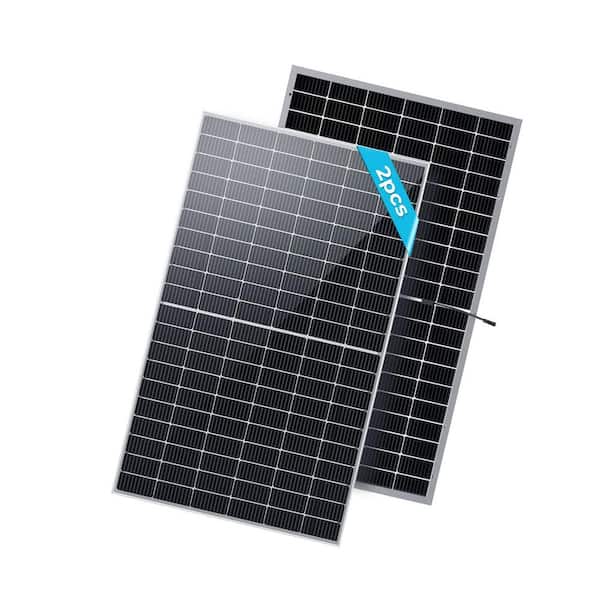 2PCS 450-Watt Bifacial Solar Panel for RV/Boat/Shed Rooftop Dual-Side Back-up Power 900W PV Module Off-grid System