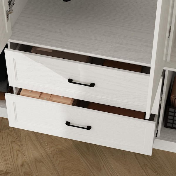 FUFU&GAGA 1-Piece Dark Walnut Wood 61.8 in. Bedroom Set with