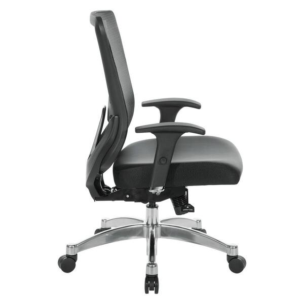 Office Star™ Space Seating 63 Series Air Grid Big And Tall Ergonomic Chair,  Black/Silver