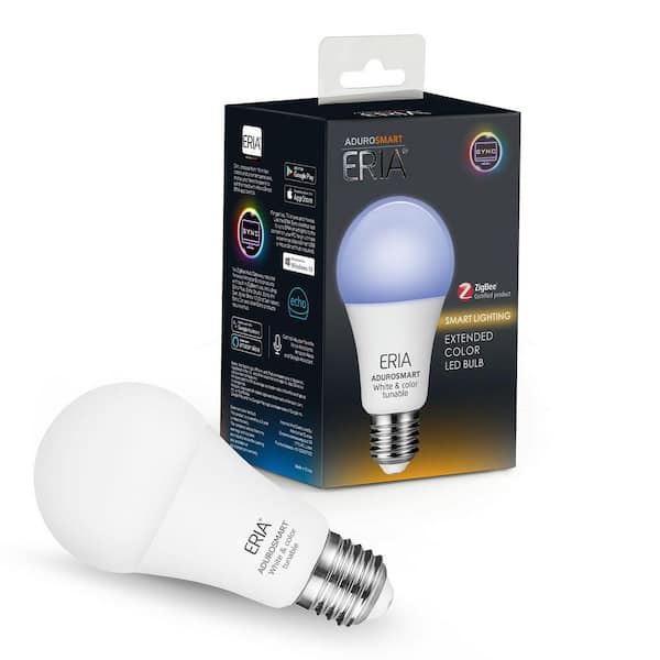 AduroSmart ERIA 60-Watt Equivalent A19 Dimmable CRI 90+ Wireless Smart LED Light Bulb Multi-Color