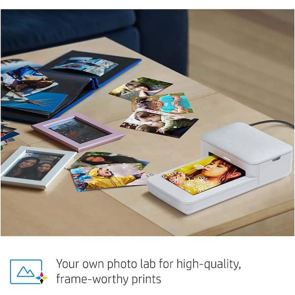 HP Sprocket Studio Plus WiFi Printer – Wirelessly Prints 4x6” Photos from  Your iOS & Android Device, White