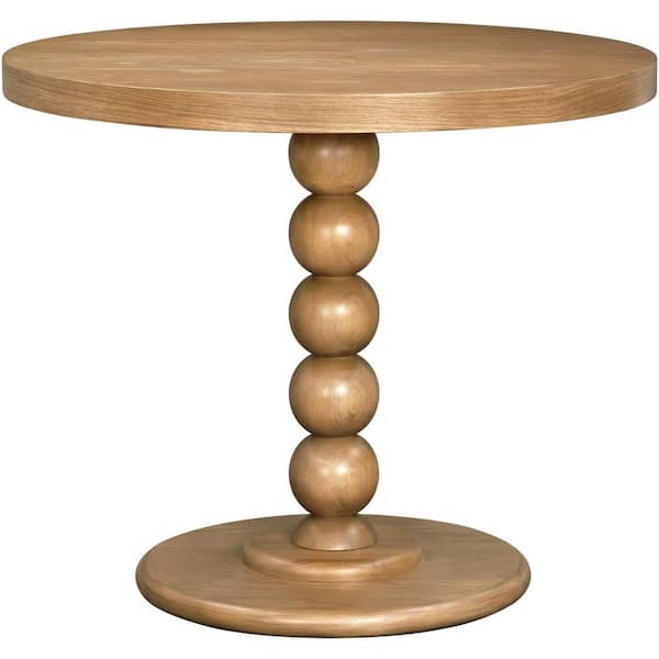 Becki Owens Del Ray Round Wood Tan Dining Table - Thumbnail 2