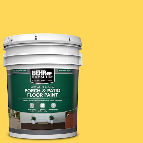 BEHR PREMIUM 5 gal. #P300-6 Buzz-in Low-Lustre Enamel Interior/Exterior Porch and Patio Floor Paint