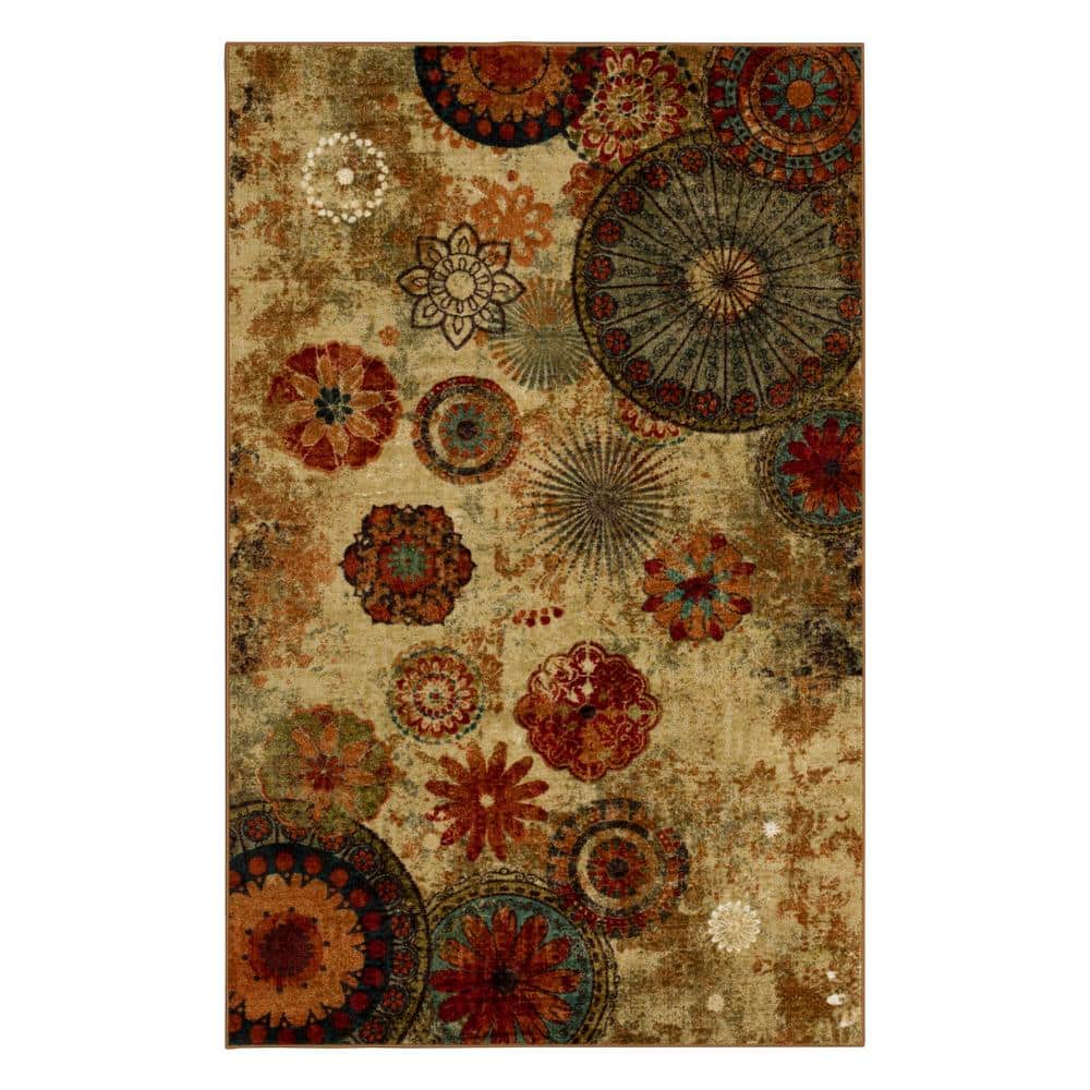 Mohawk Home Caravan Medallion Multi 3 ft. 9 in. x 5 ft. Nylon Area Rug 681623 The Home Depot