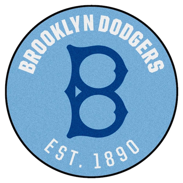 FANMATS Brooklyn Dodgers Light Blue 2 ft. x 2 ft. Round Area Rug