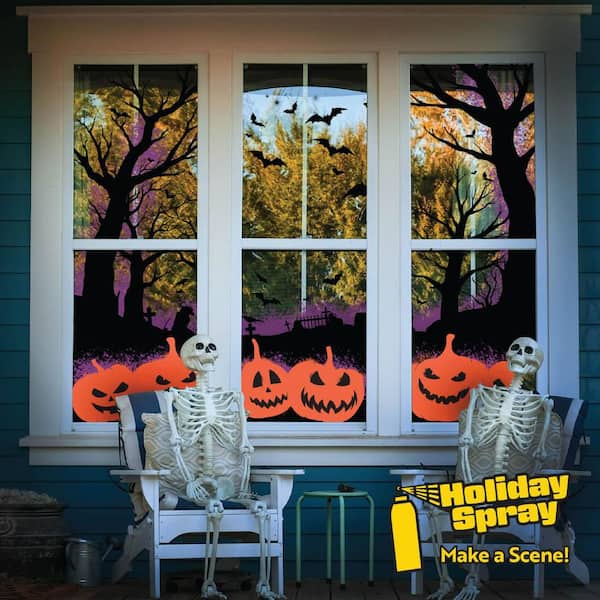 HOLIDAY SPRAY Halloween Chalk Spray Kit Window Decor HK1308O25