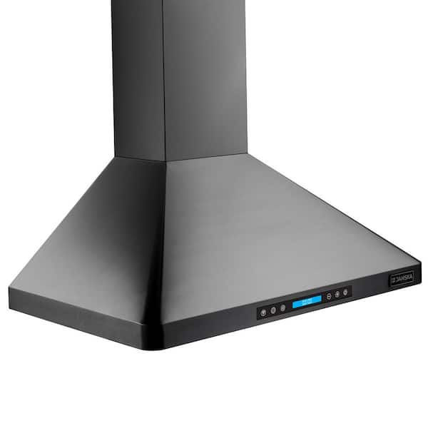 JANSKA 36 in. 870 CFM Ducted Wall Mount Range Hood in PVD Black