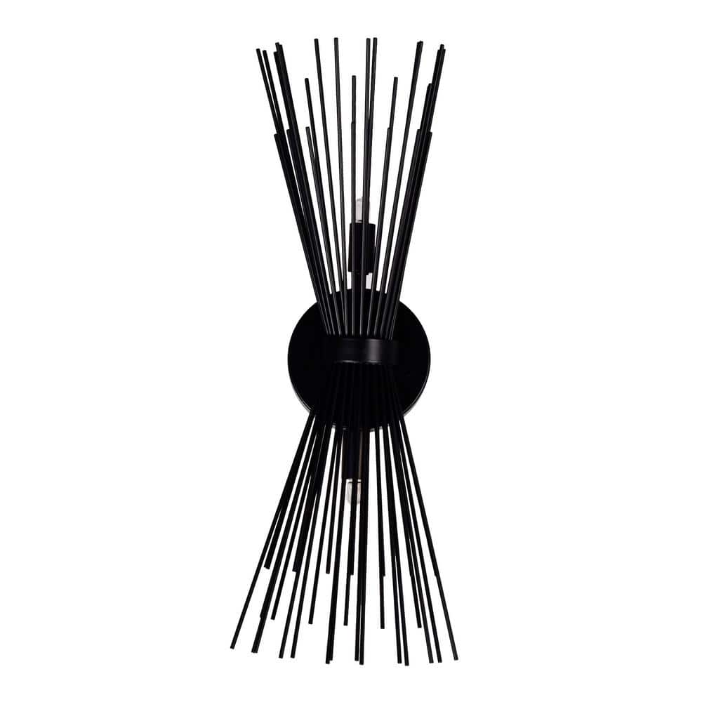Savannah 20" Dimmable Metal Wall Sconce in Black Finish