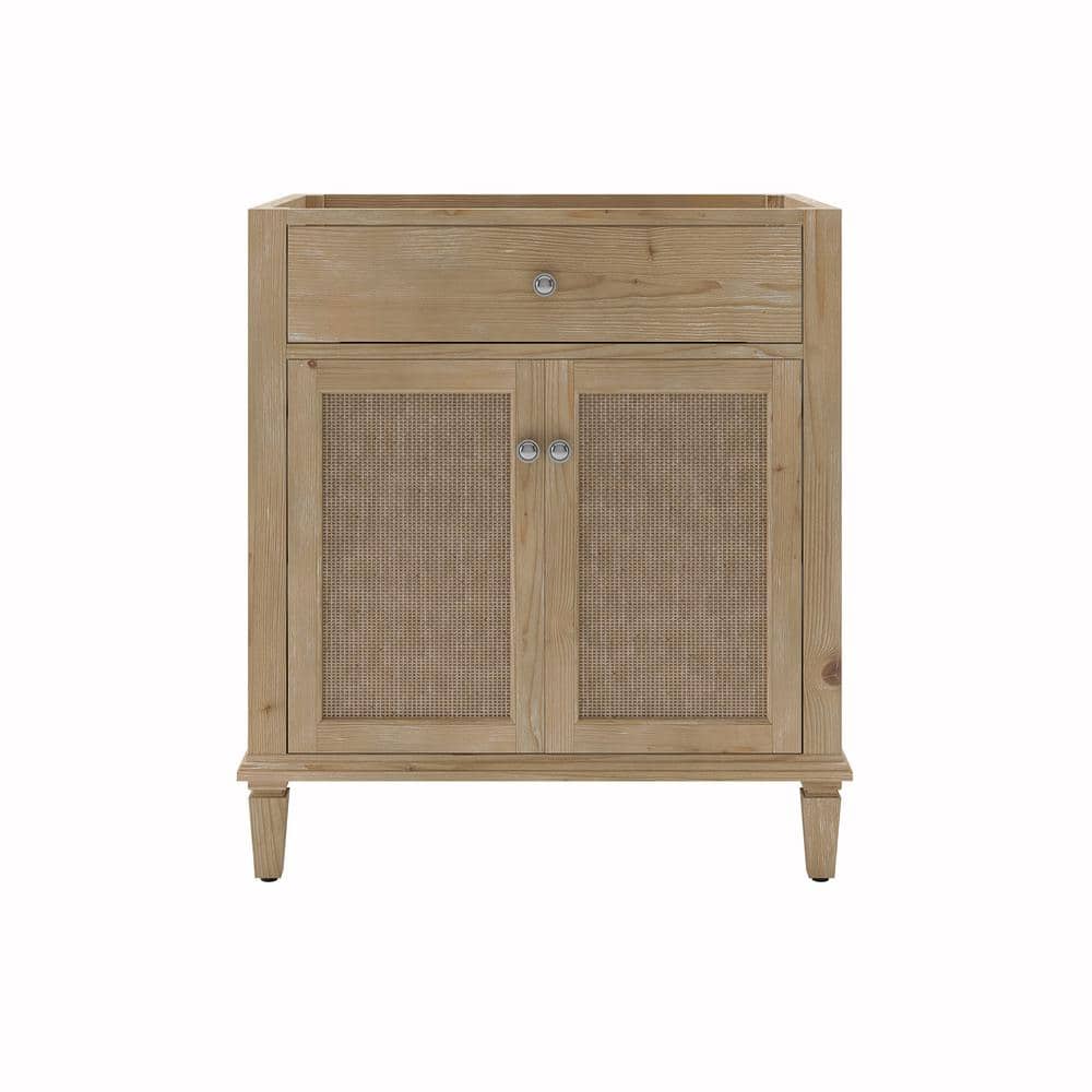 Cora 30" Light Brown Solid Wood Freestanding Bathroom Vanity