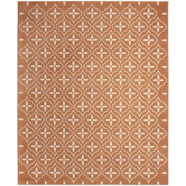 Essentials Copper 8 ft. x 10 ft. Moroccan Contemporary Area Rug