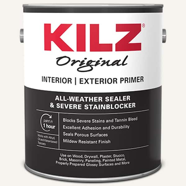 KILZ Original 1 gal. White Oil-Based Low-VOC Interior and Exterior Primer, Sealer, and Stain Blocker