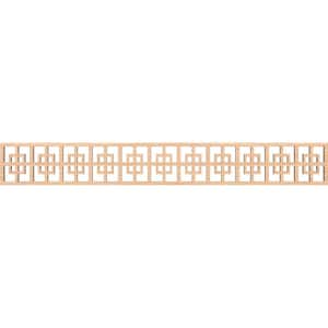 Cambridge Fretwork 0.375 in. D x 46.5 in. W x 6 in. L Red Oak Wood Panel Moulding