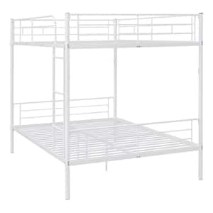 Full over Full Metal Bunk Bed, White