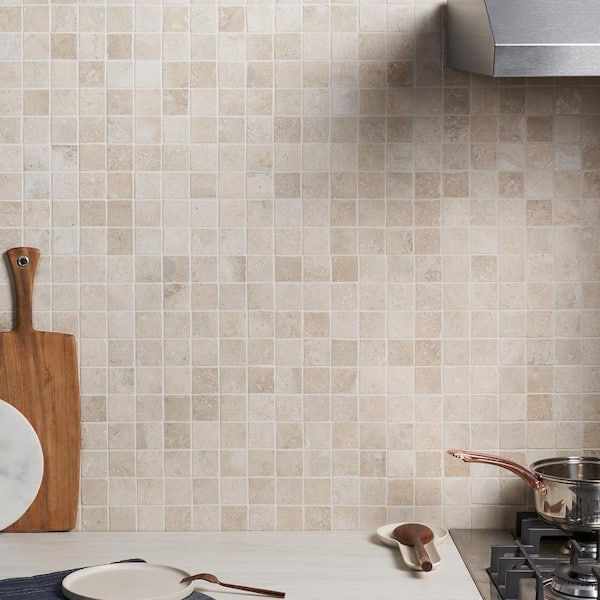 Granada Pergamo 11.81 in. X 11.81 in. Natural Porcelain Mosaic Tile (0.97 sq. ft./Each)