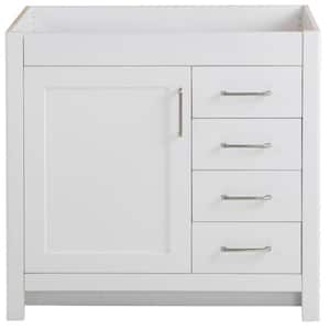 Westcourt 36 in. W x 22 in. D x 34 in. H Bath Vanity Cabinet without Top in White