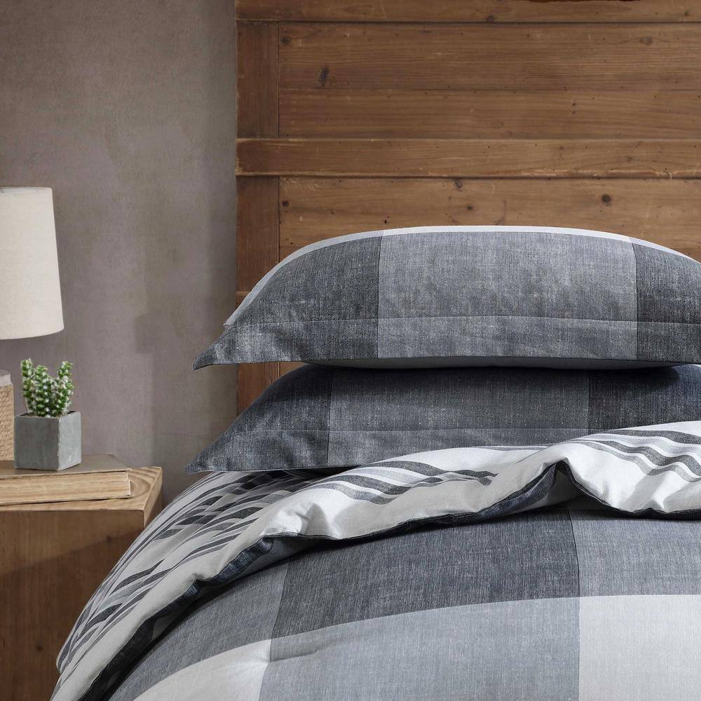 Gray Twin Microfiber Reversible Bedspread Set