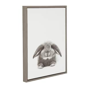 24 in. x 18 in. "Rabbit" by Tai Prints Framed Canvas Wall Art
