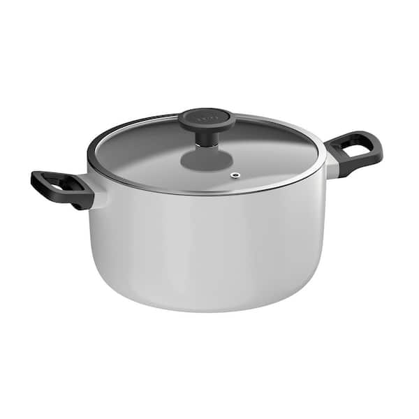 BergHOFF Leo Glints Nonstick Recycled Aluminum Stockpot 9.5 in., 5.9 qt. with Glass Lid