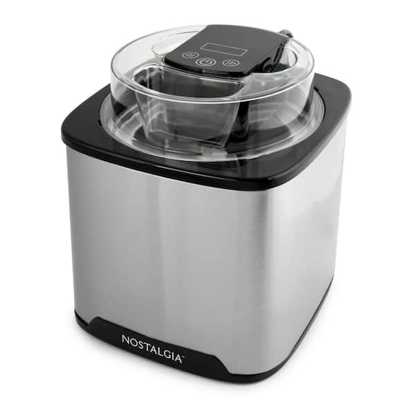 Nostalgia 2 Qt. Digital Ice Cream Maker in Stainless Steel NGDICM2SS6A ...