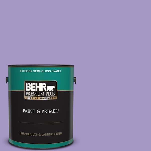 BEHR PREMIUM PLUS 1 gal. #640B-5 Bloomsberry Semi-Gloss Enamel Exterior Paint & Primer