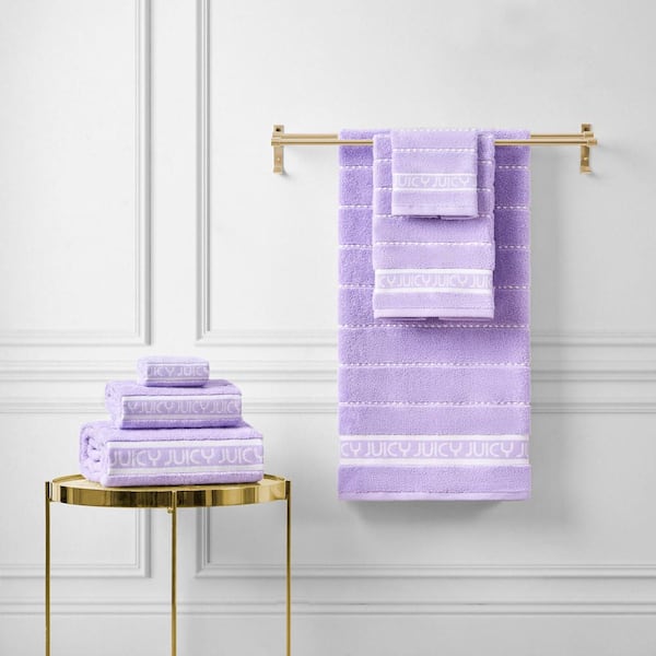 {Juicy Couture} 2 pc outlets white & gold Bath Towels Set NWT