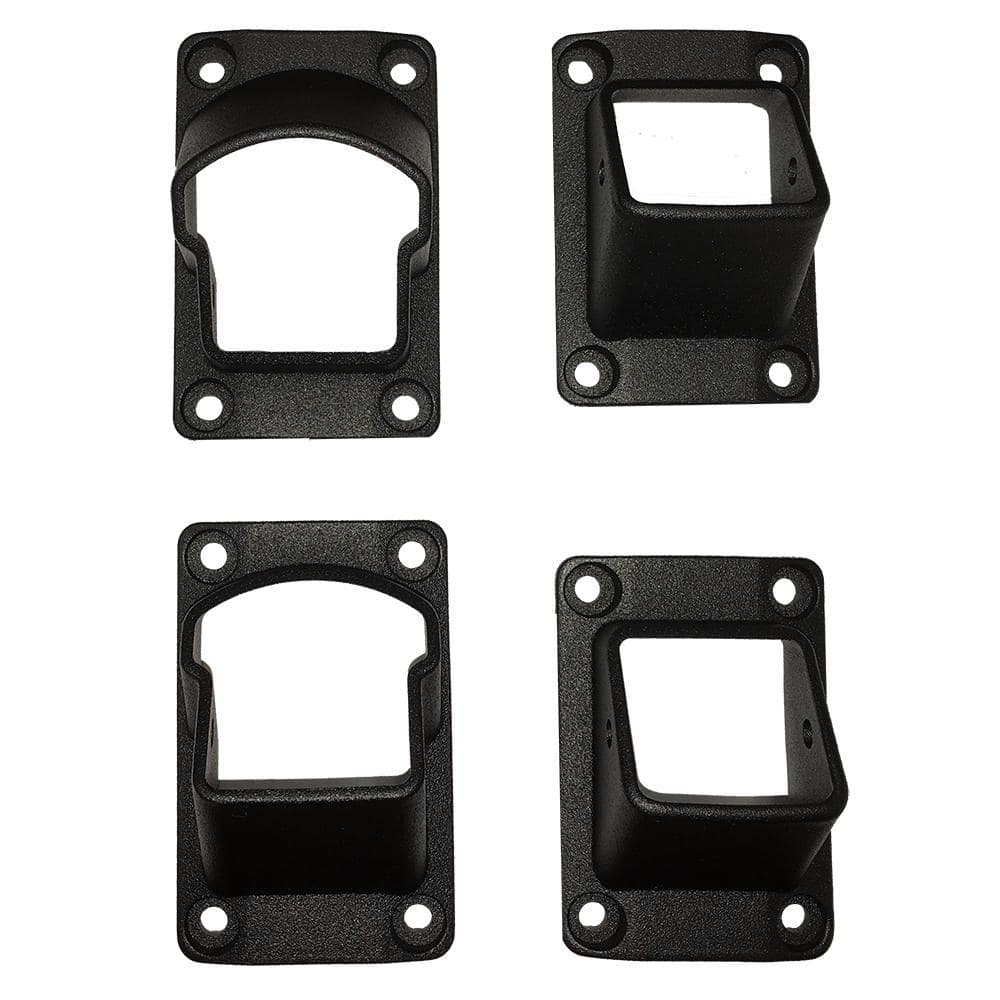 Stanford Textured Black Aluminum Stair Railing Bracket Kit