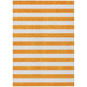 Chantille ACN528 Orange 10 ft. x 14 ft. Machine Washable Indoor/Outdoor Geometric Area Rug