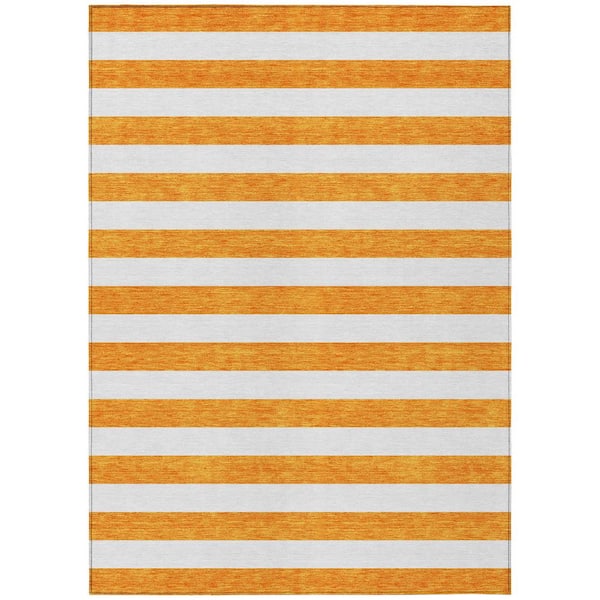 Addison Rugs Chantille ACN528 Orange 8 ft. x 10 ft. Machine Washable Indoor/Outdoor Geometric Area Rug