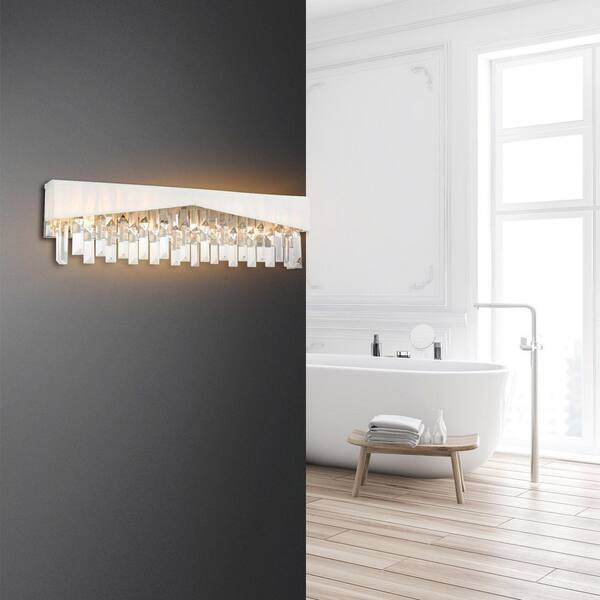 Havely 4 Light Wall Sconce With Chrome Finish