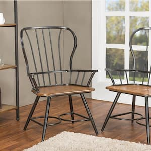 Elfrida Black Metal Dining Armchairs (Set of 2)