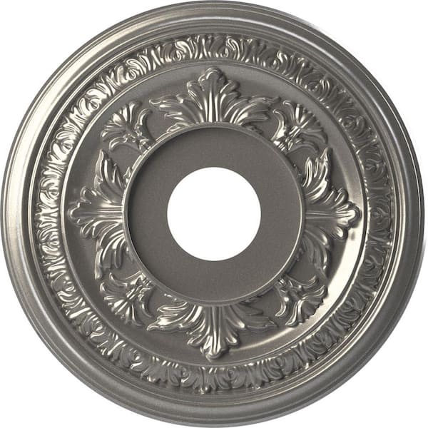 Ekena Millwork 16 in. O.D. x 3-1/2 in. I.D. x 1 in. P Baltimore Thermoformed PVC Ceiling Medallion in Aged Dark Steel