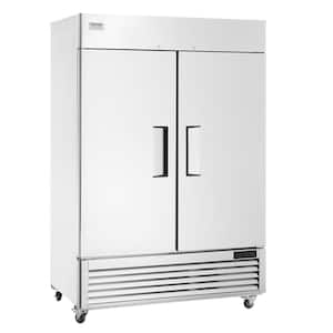 Commercial Refrigerator 44.21 Cu.ft. Reach In 54.4 in. W Upright Refrigerator 2 Doors Auto-Defrost Stainless Steel
