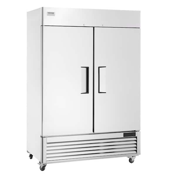 Commercial Refrigerator 44.21 Cu.ft. Reach In 54.4 in. W Upright Refrigerator 2 Doors Auto-Defrost Stainless Steel
