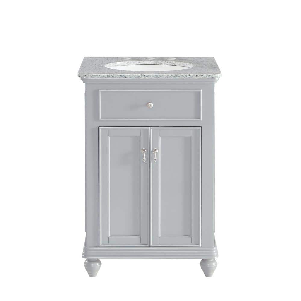 Simply Living 24 in. W x 21 in. D x 35 in. H Bath Vanity in Light Grey with
