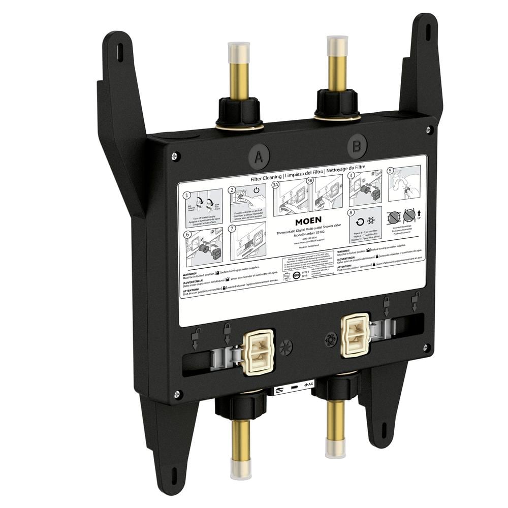 Moen Smart Shower 2-Outlet Digital Thermostatic Valve with 1/2" Connections