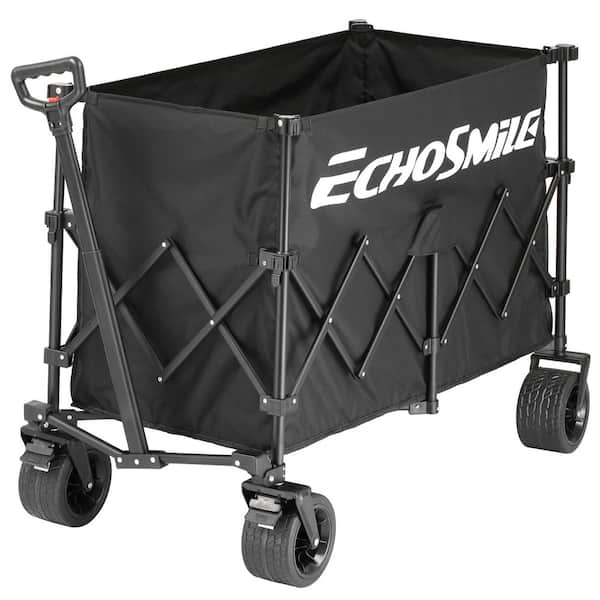 Black 10.67 cu. ft Fabric Garden Cart