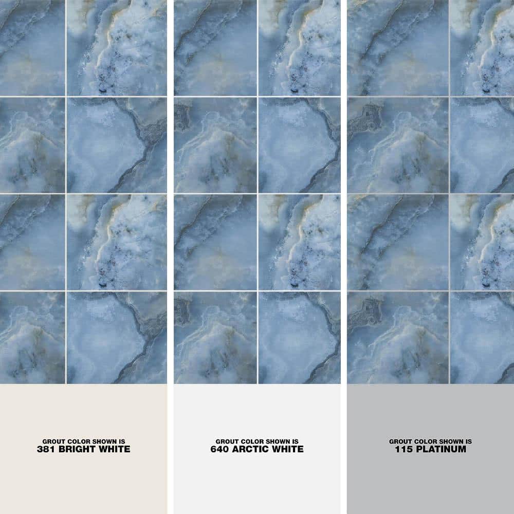 Regal Onyx Blue 24" x 47" Porcelain Marble Look Tile